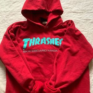 COPY - THRASHER magazine red and teal hoodie unisex S
